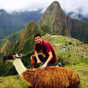 Llama, me and Machu Picchu. 